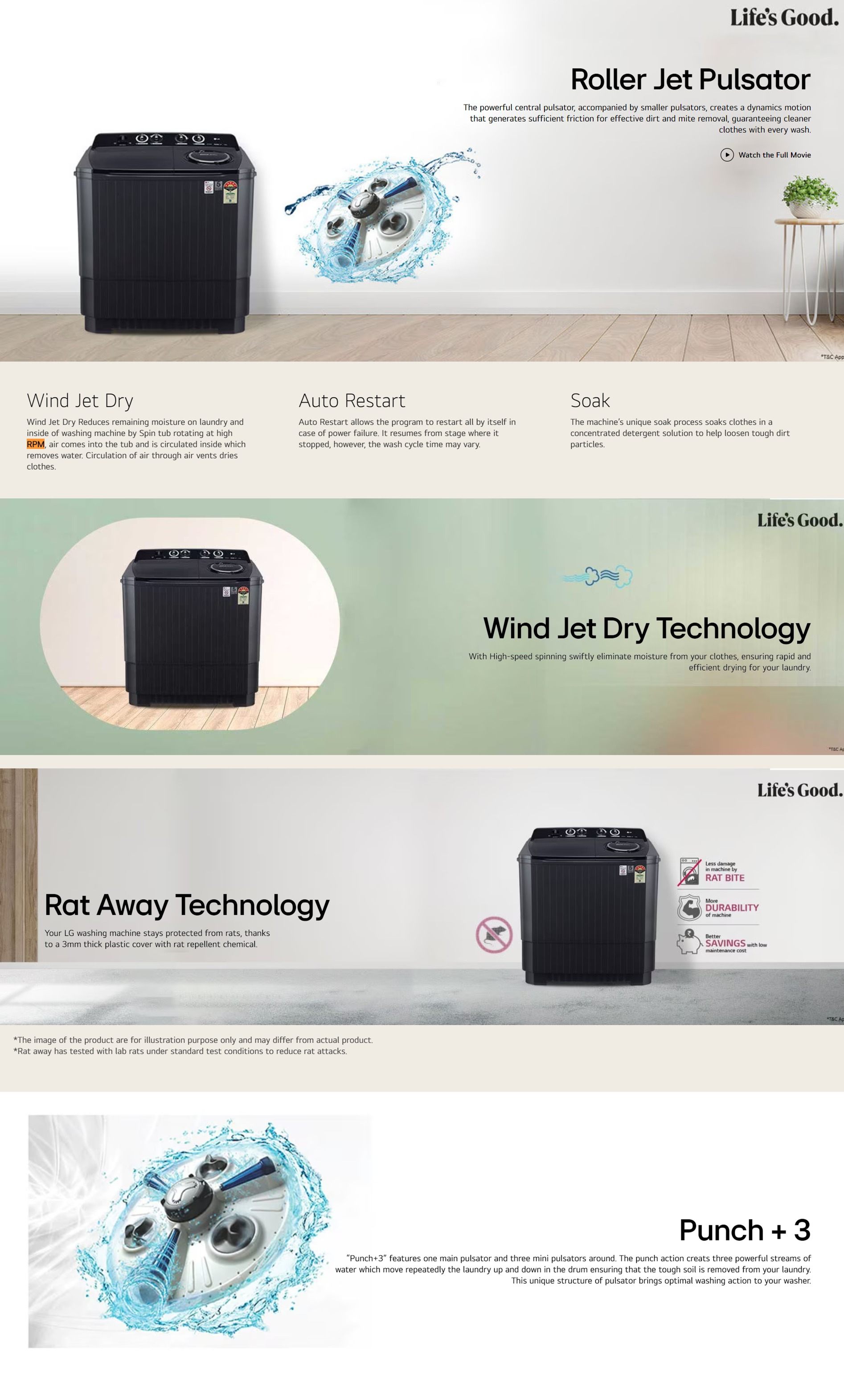 Washing Machines :: LG :: LG Semi Automatic Top Load Washing